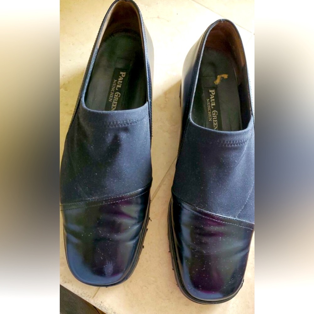 Paul Green handmade  Square Toe Loafer low Heels for delicate feet